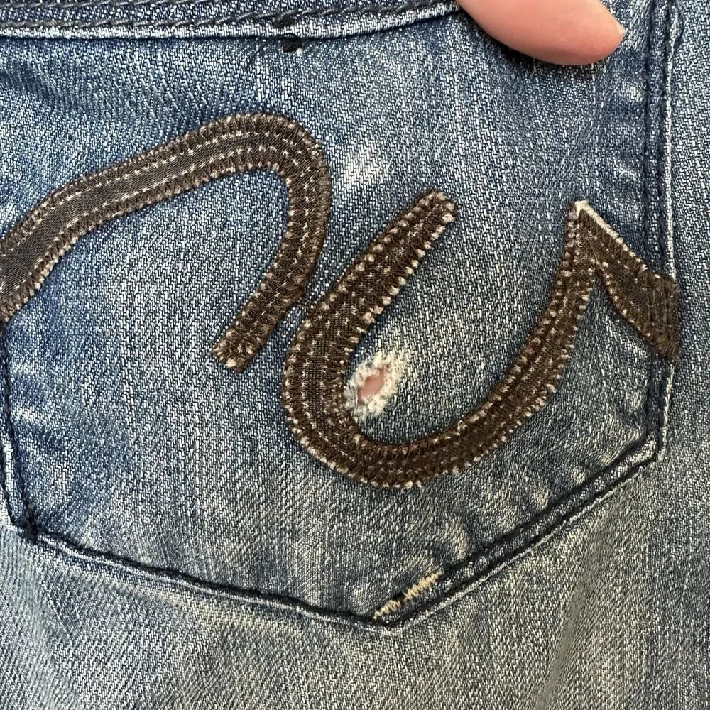 Vtg Marc Ecko Jeans Men Size 36 x 32 Straight Leg Slim Button Fly Y2K Whiskered